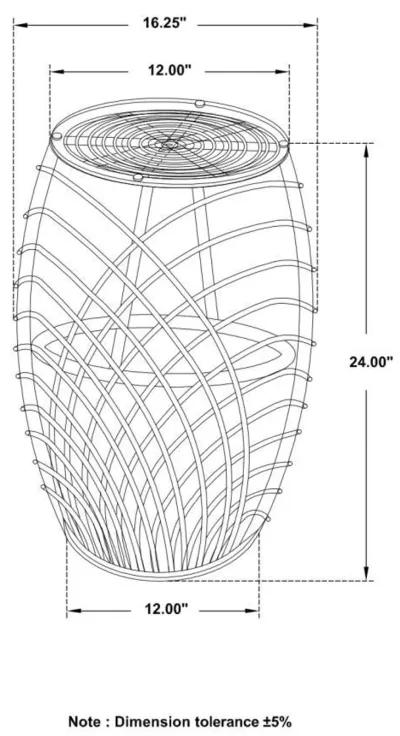 Dahlia - Round Woven Rattan End Table - Natural