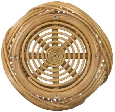 Dahlia - Round Woven Rattan End Table - Natural