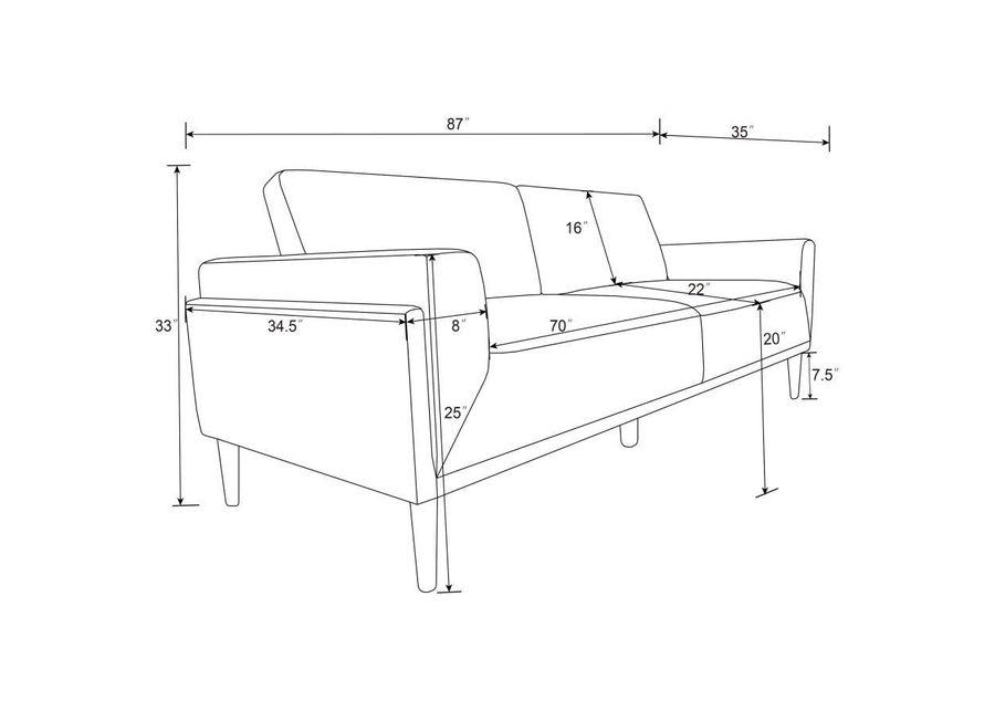 Rilynn - Upholstered Track Arms Sofa Set