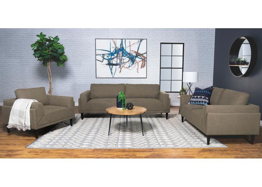 Rilynn - Upholstered Track Arms Sofa Set