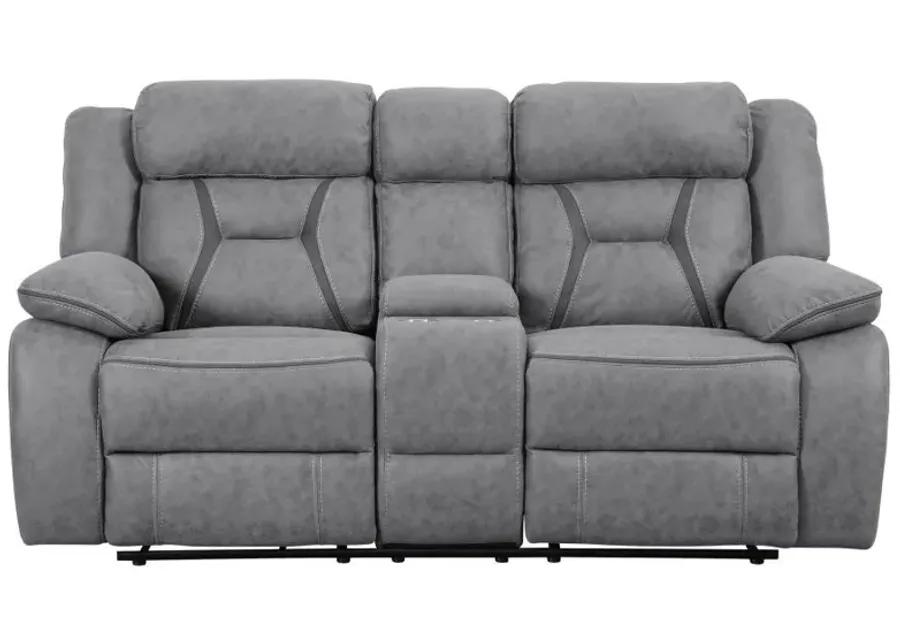 Higgins - Pillow Top Arm Motion Loveseat with Console