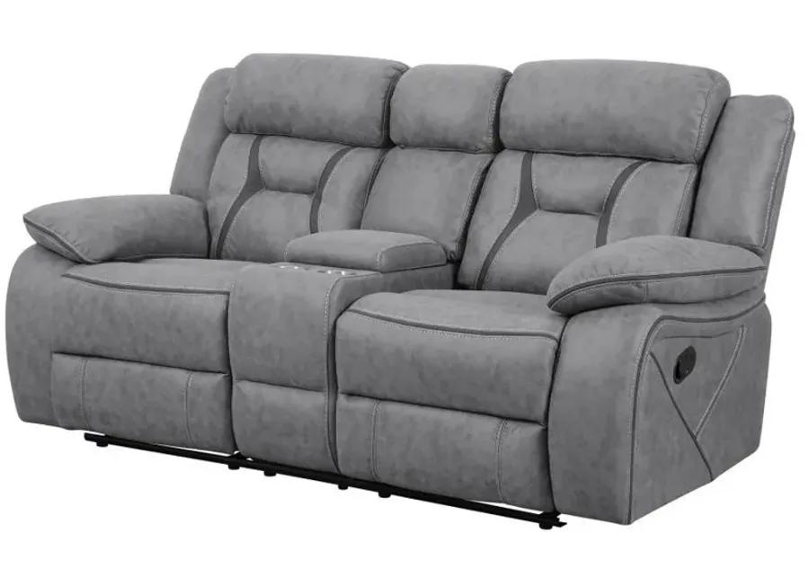 Higgins - Pillow Top Arm Motion Loveseat with Console