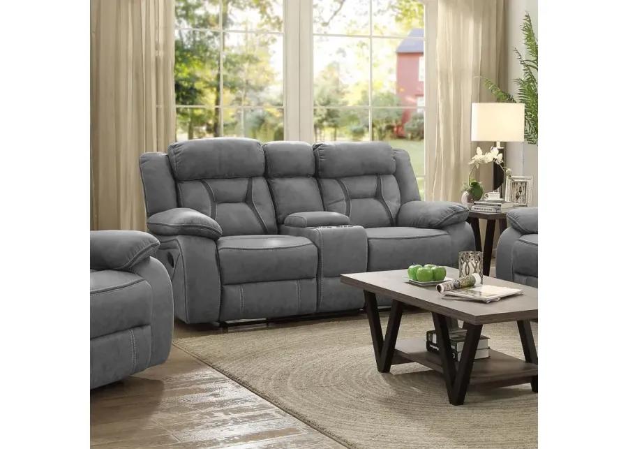 Higgins - Pillow Top Arm Motion Loveseat with Console