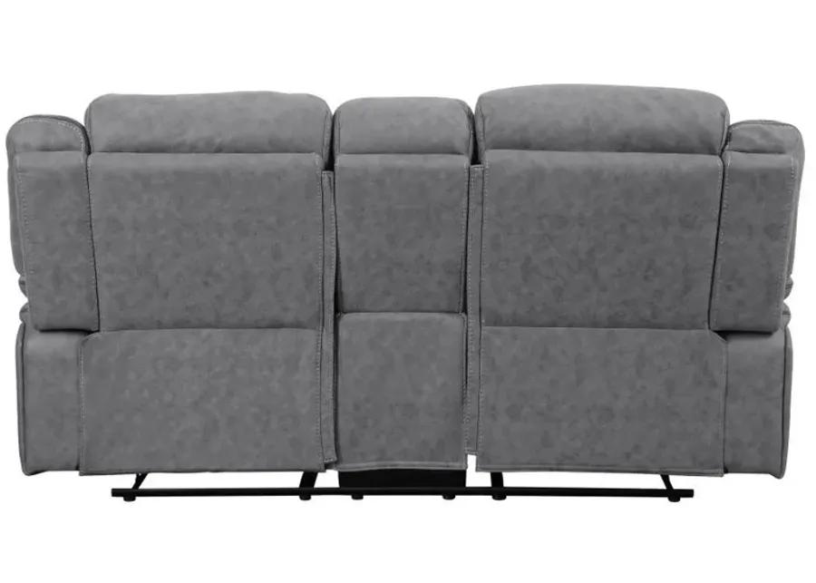 Higgins - Pillow Top Arm Motion Loveseat with Console