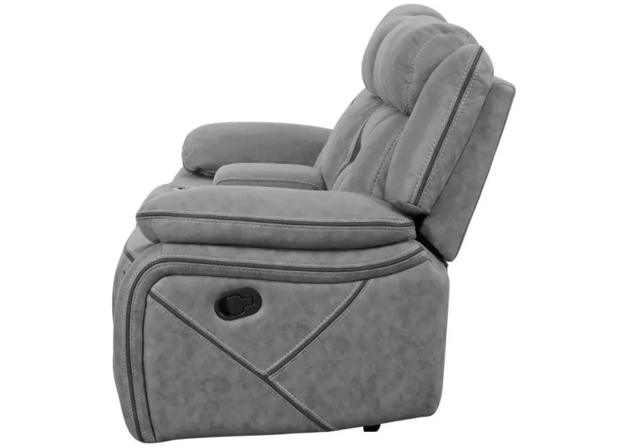 Higgins - Pillow Top Arm Motion Loveseat with Console