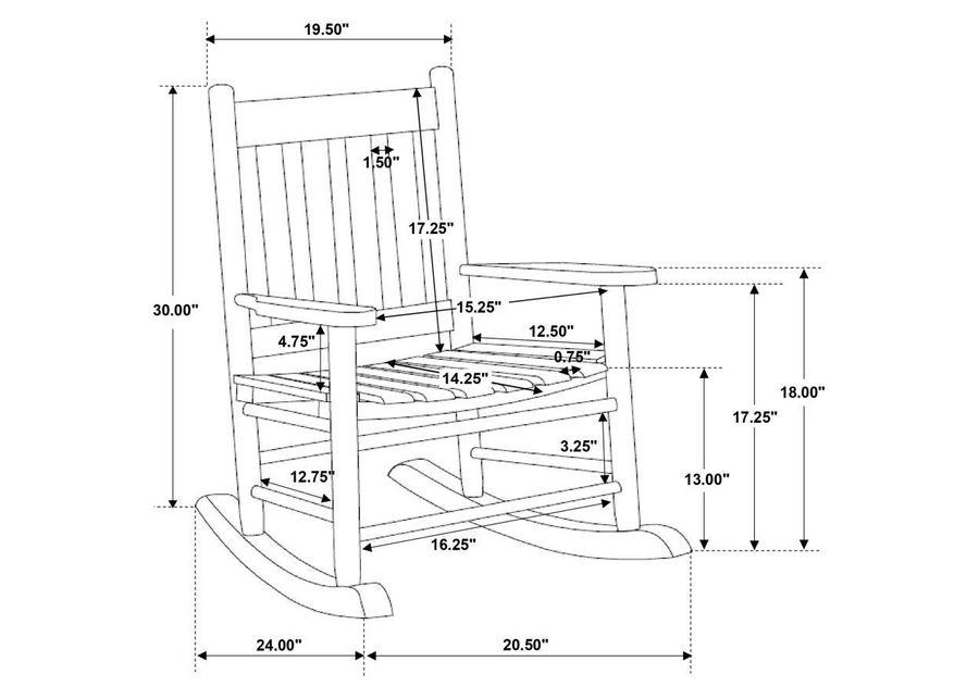 Annie - Slat Back Youth Rocking Chair