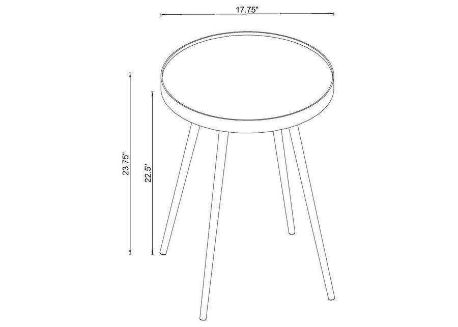 Kaelyn - Round Mirror Top End Table