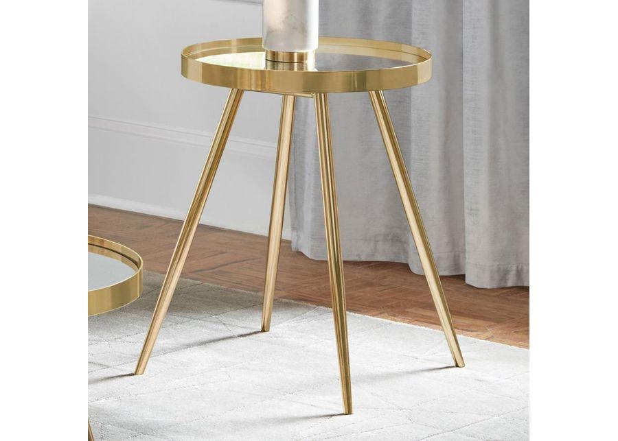 Kaelyn - Round Mirror Top End Table