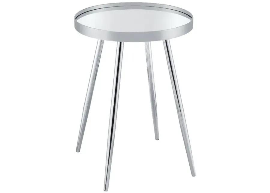 Kaelyn - Round Mirror Top End Table