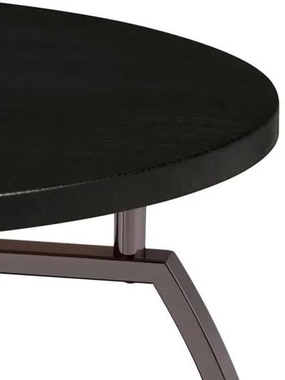 Dacre - Round Engineered Wood Top Coffee Table - Dark Gray