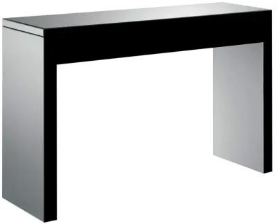 Gillian - Rectangular Sofa Table - Silver And Clear Mirror