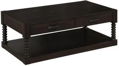 Meredith - 2-Drawer Rectangular Coffee Table - Coffee Bean