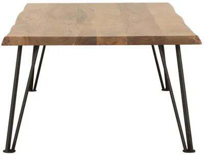 Zander - Rectangular Wood Top Coffee Table - Natural Brown