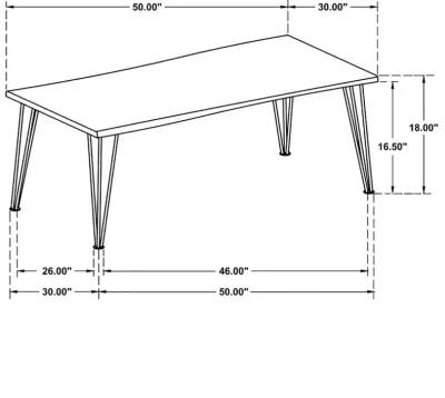 Zander - Rectangular Wood Top Coffee Table - Natural Brown