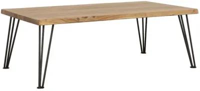 Zander - Rectangular Wood Top Coffee Table - Natural Brown