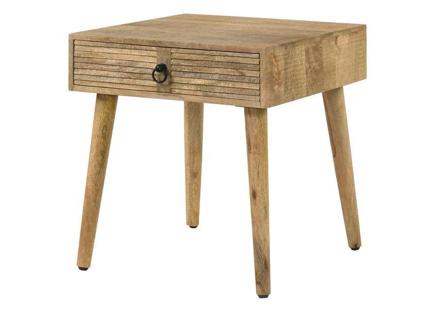 Zabel - Square 1-Drawer End Table - Natural