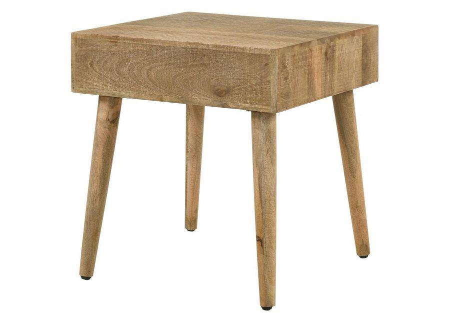 Zabel - Square 1-Drawer End Table - Natural