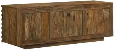 Julia - 2 Door Solid Sheesham Wood TV Stand - Natural