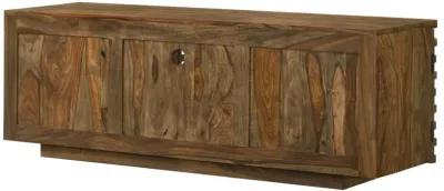 Julia - 2 Door Solid Sheesham Wood TV Stand - Natural