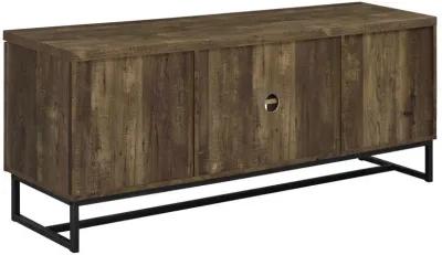 Myles - 2 Door Engineered Wood TV Stand - Rustic Oak