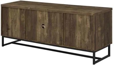 Myles - 2 Door Engineered Wood TV Stand - Rustic Oak