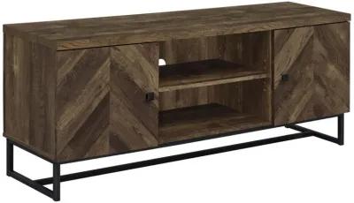 Myles - 2 Door Engineered Wood TV Stand - Rustic Oak