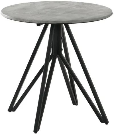 Hadi - Round Smart Top Side End Table - Cement