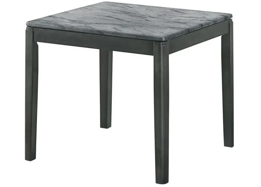 Mozzi - Square End Table Faux Marble - Gray And Black