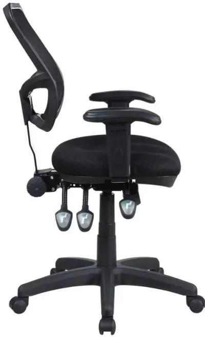 Rollo - Upholstered Adjustable Ergonomic Office Chair - Black