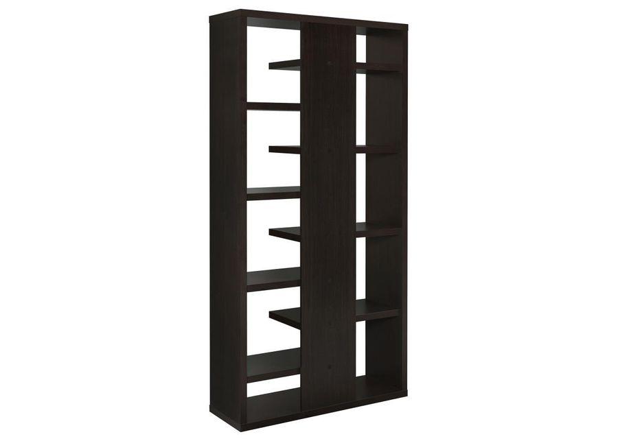 Altmark - Bookcase With Staggered Floating Shelves - Cappuccino