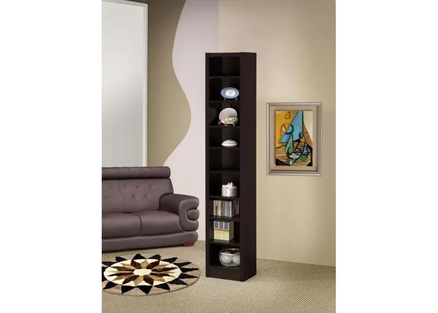 Eliam - Rectangular Bookcase With 2 Fixed Shelves - Cappuccino