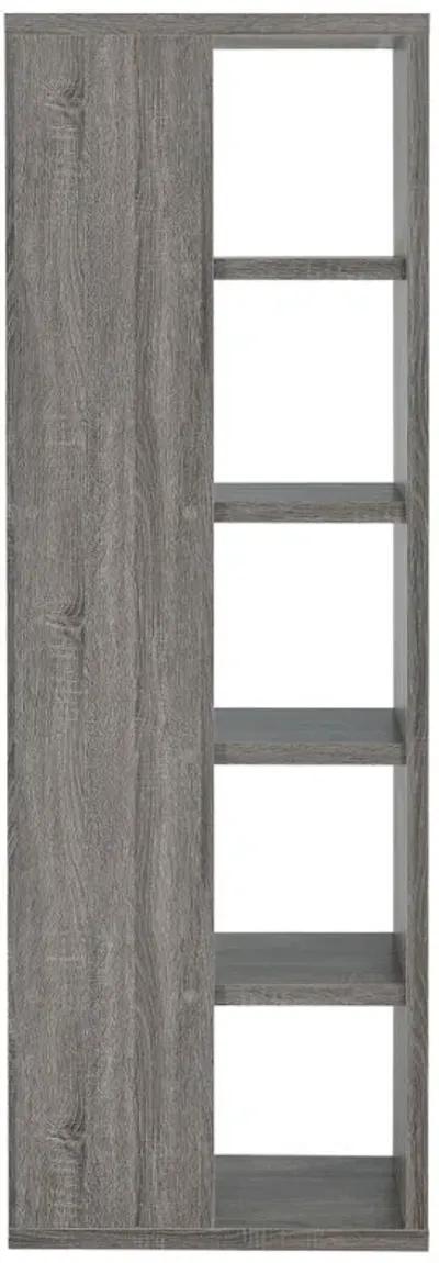 Harrison - 5-Shelf Bookshelf - Weathered Gray