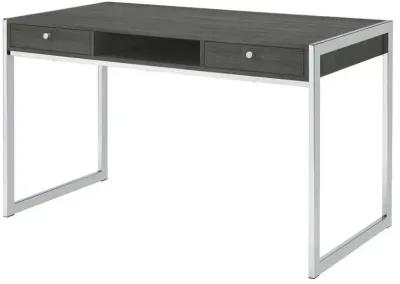 Wallice - 2-Drawer Writing Desk - Weathered Gray