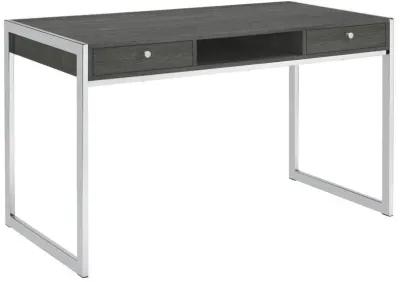 Wallice - 2-Drawer Writing Desk - Weathered Gray