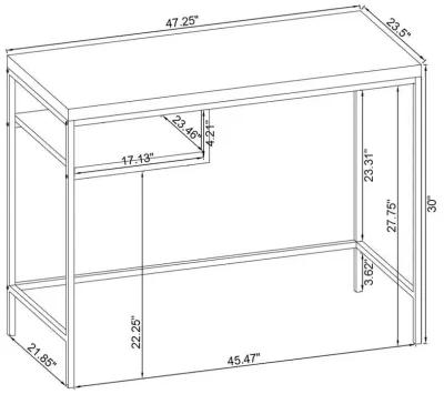 Kravitz - 1-Shelf Writing Desk - Weathered Gray