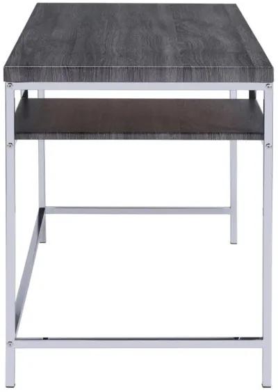 Kravitz - 1-Shelf Writing Desk - Weathered Gray