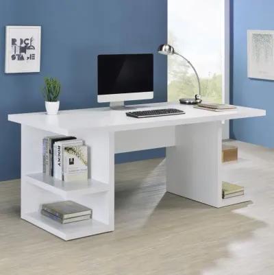 Alice - 4-Shelf Engineered Wood Writing Desk - White