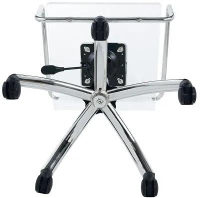 Amaturo - Office Chair With Casters - Clear And Chrome