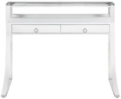 Gemma - 2-Drawer Writing Desk - White High Gloss