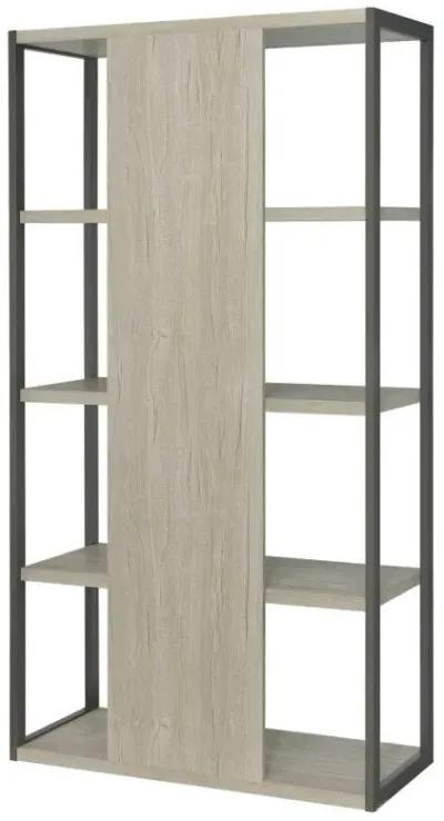 Loomis - 72" 4-Shelf Bookshelf - Whitewashed Gray