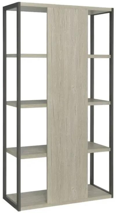 Loomis - 72" 4-Shelf Bookshelf - Whitewashed Gray