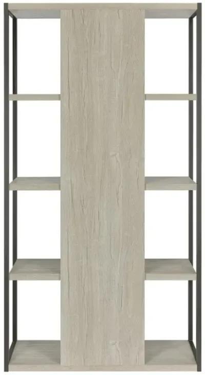 Loomis - 72" 4-Shelf Bookshelf - Whitewashed Gray