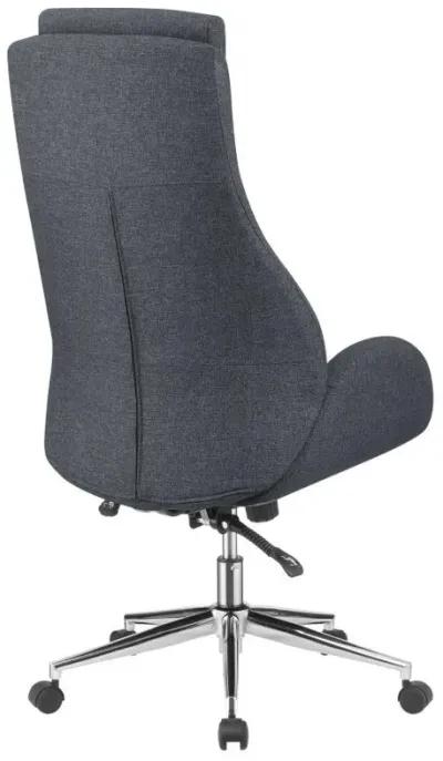 Cruz - Upholstered Office Chair With Padded Seat - Gray And Chrome