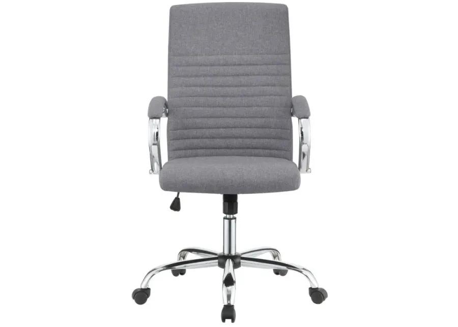 Abisko - Upholstered Office Chair With Casters - Gray And Chrome