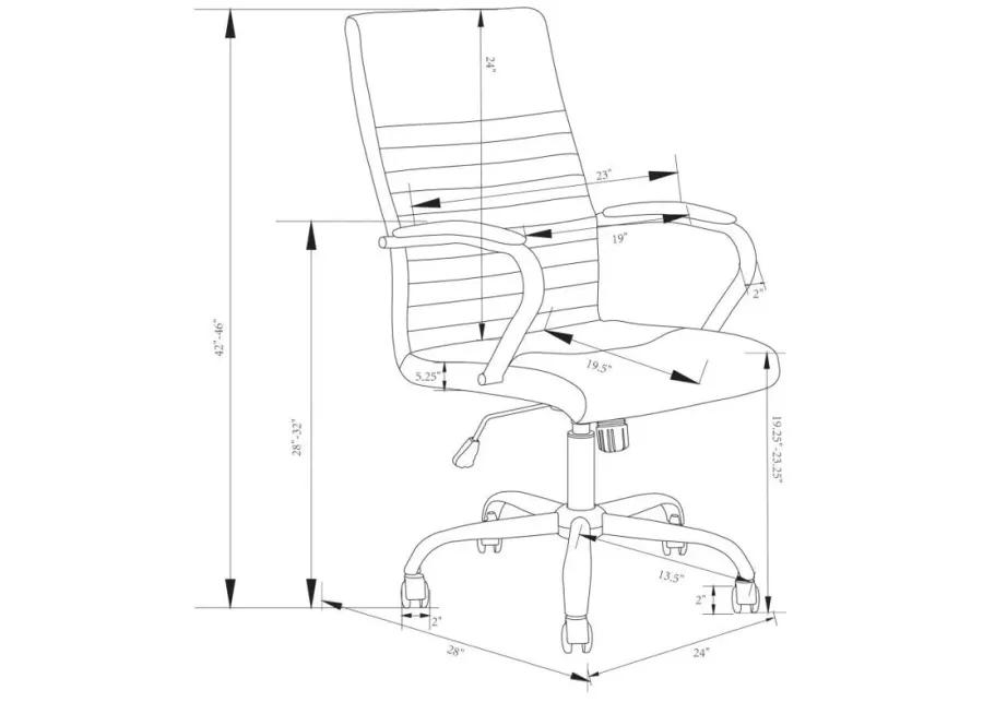 Abisko - Upholstered Office Chair With Casters - Gray And Chrome