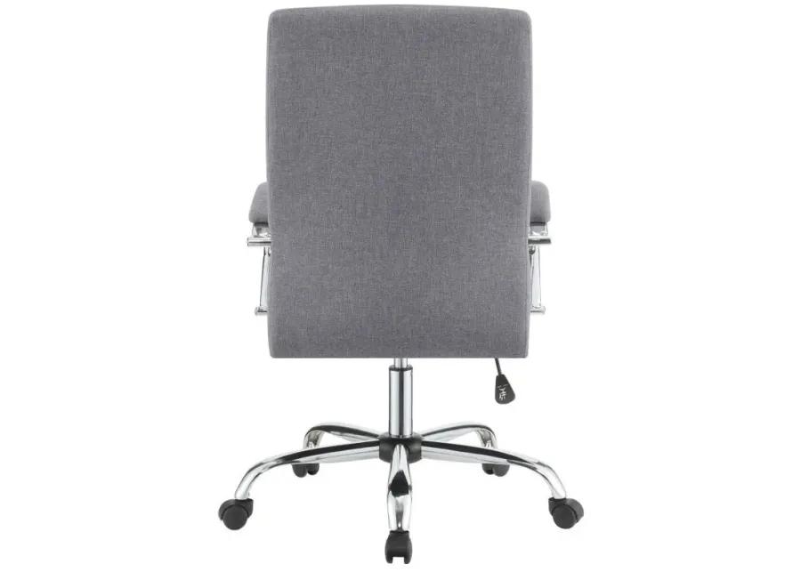 Abisko - Upholstered Office Chair With Casters - Gray And Chrome