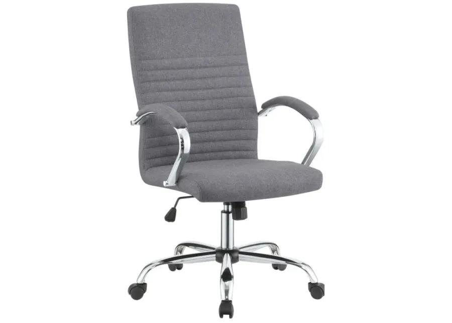 Abisko - Upholstered Office Chair With Casters - Gray And Chrome