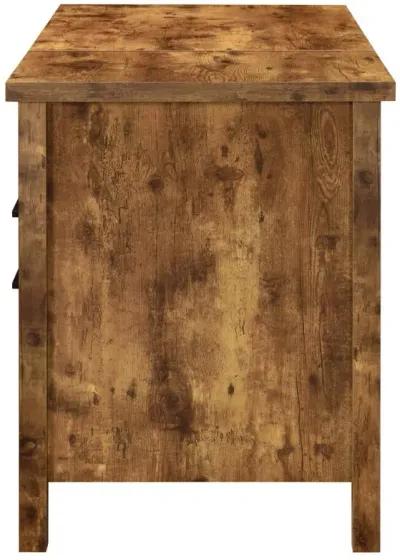 Delwin - 2-Drawer Lift Top Computer Desk - Rustic Nutmeg