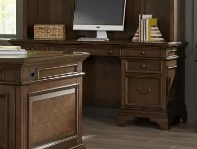 Hartshill - Credenza With Power Outlet - Burnished Oak