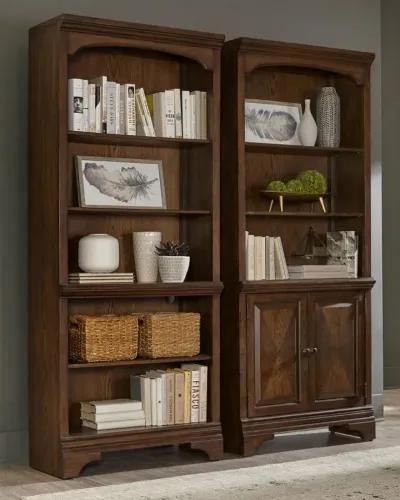 Hartshill - 5-Shelf Bookcase - Burnished Oak